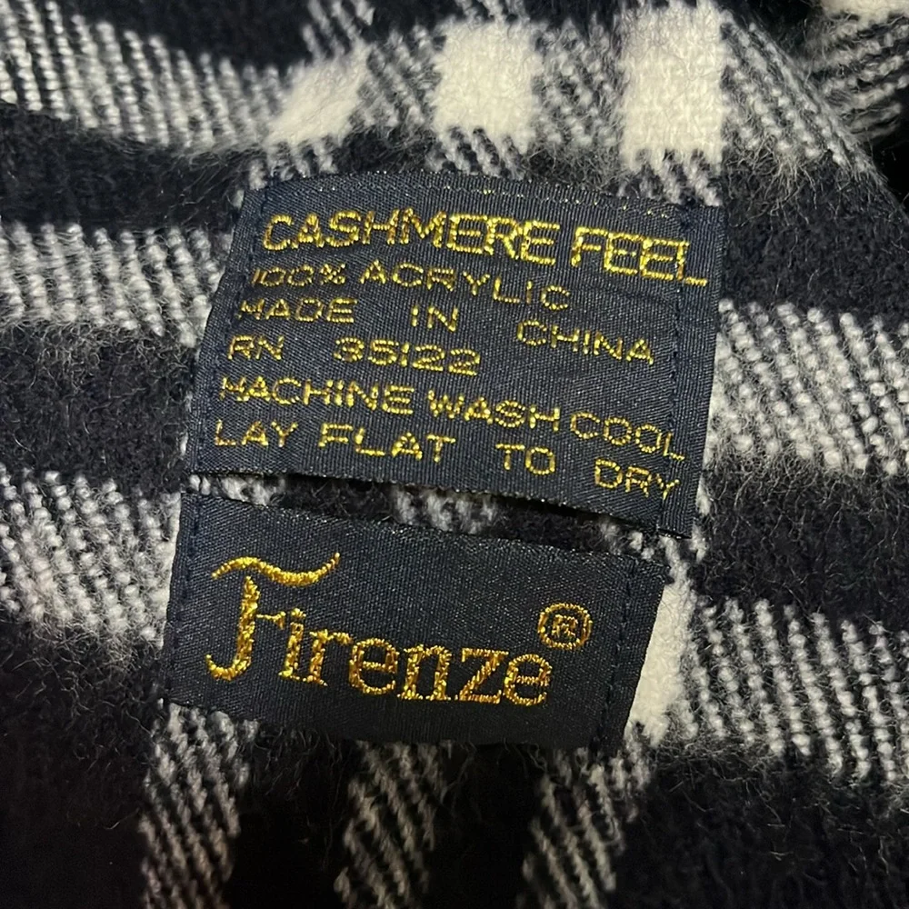 Firenze cashmere feel unisex scarf navy/white/red